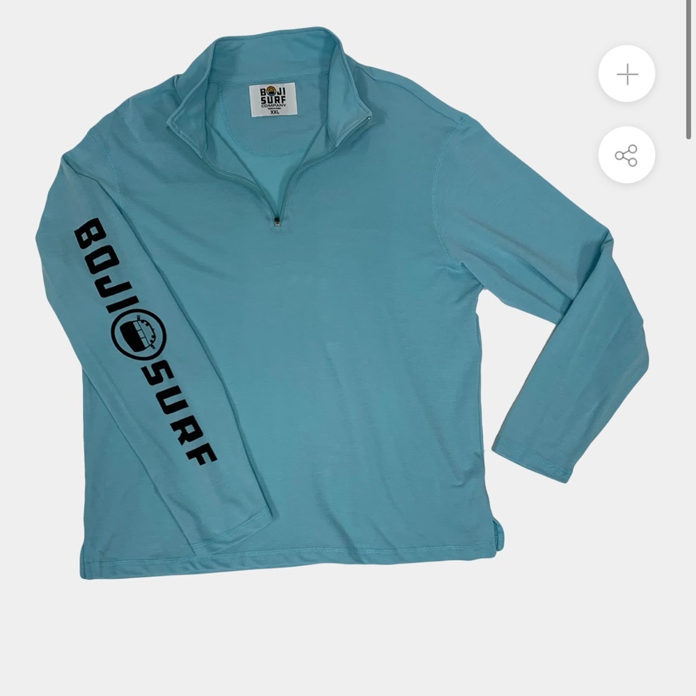 NWT Boji Surf Aqua Zip Pullover Sweater